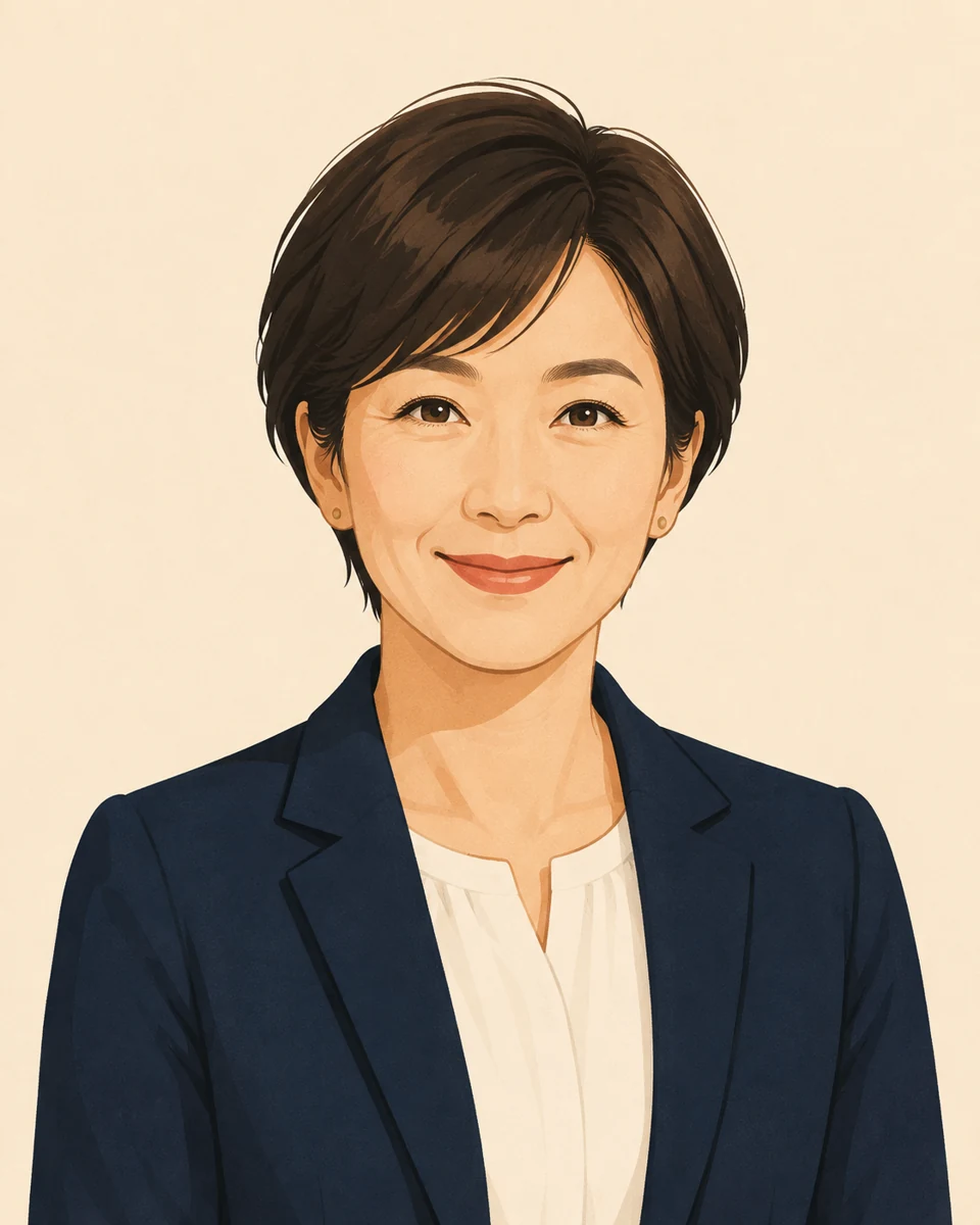 森田 由美(44歳・大阪)の顔。保険代理店の営業。きんざい側のFP