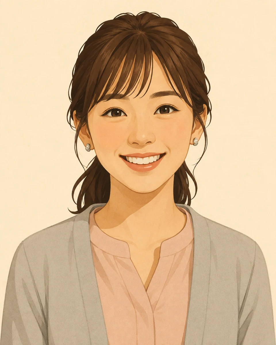 森 ひなた(24歳・福岡)の顔。賃貸仲介の営業アシスタント。24歳で宅建に挑む